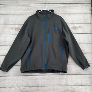 The North Face APEX Bionic Windbreaker Jacket Mens XL Gray Blue Outdoor Hiking